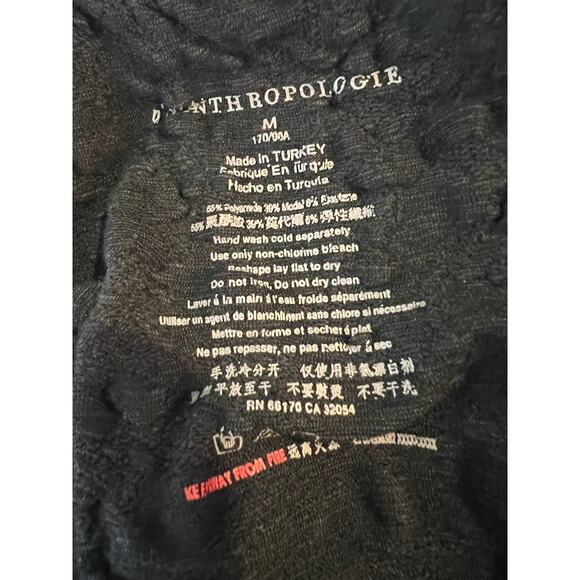 Anthropologie Black Strappy Back Tank Top Floral size Medium - Picture 5 of 6